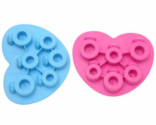 硅膠心形冰格模，鉆戒創(chuàng)意冰格模具-硅膠廚具
