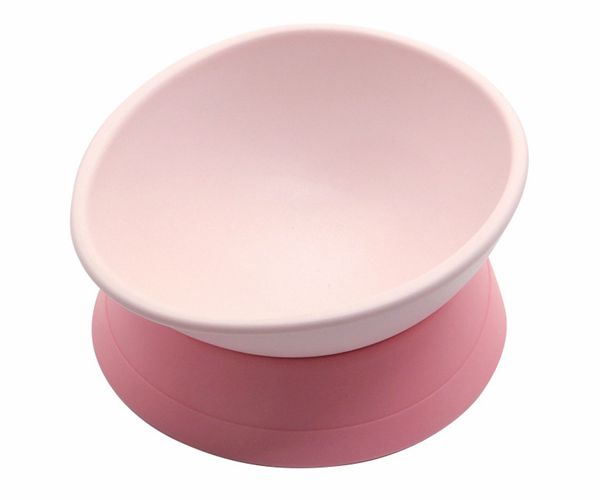 寶寶輔食吸盤硅膠碗，小孩防摔防滑吃飯碗