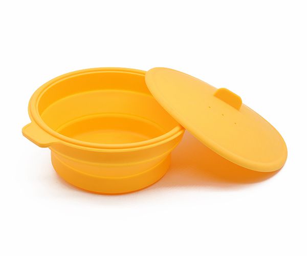 戶外野餐硅膠便當(dāng)碗，野營保鮮硅橡膠折疊碗