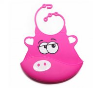 超軟兒童喂食硅膠圍嘴，防油漬圍兜罩衣